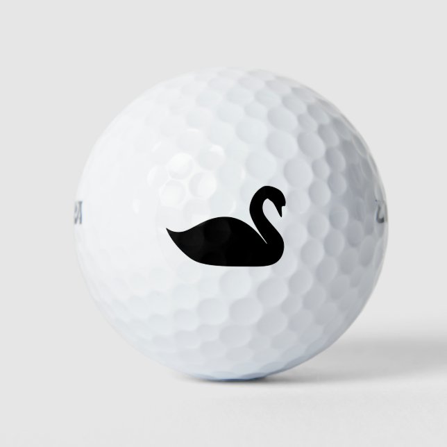Minimalist swan design golf ball (Front)