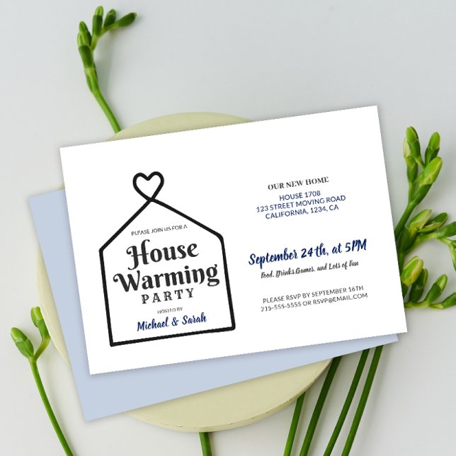Minimalist Sweet Home Housewarming Party Invitation (Minimalist Sweet Home Housewarming Party Invitation)