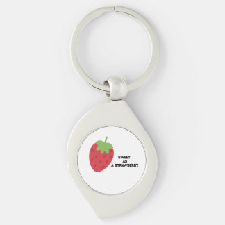 Minimalist sweet strawberry  key ring