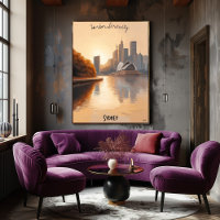 Minimalist Sydney Skyline – Australian soft tones