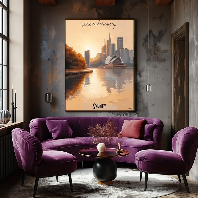 Minimalist Sydney Skyline – Australian soft tones Poster (Creator Uploaded)