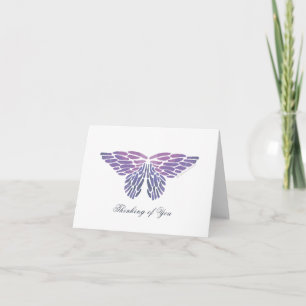 Minimalist Sympathy Watercolor Butterfly Note Card