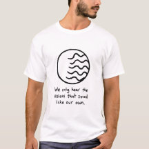 Minimalist T-shirt with sound wave circle and quot