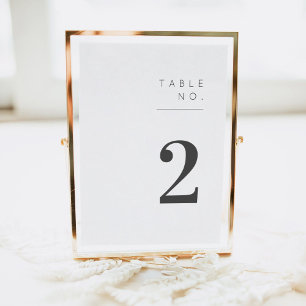 Minimalist Table Number