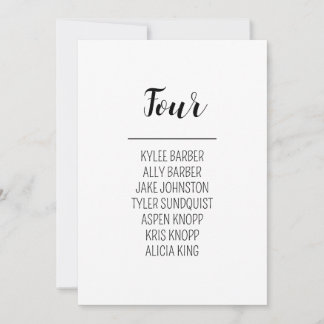 Minimalist Table Number 4 Seating Chart