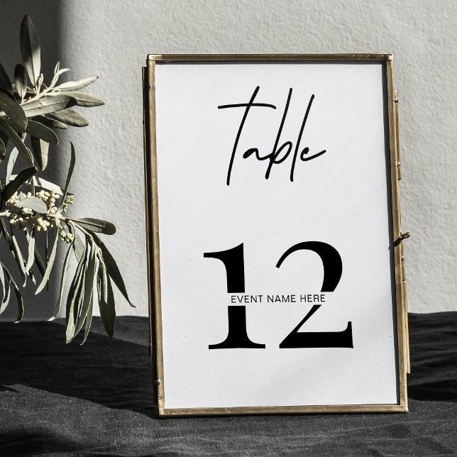 Minimalist Table Number Gala Dinner Business Event (Creator Uploaded)