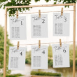 Minimalist Table Number Seating Chart Simple Cards<br><div class="desc">For further customisation,  please click the "customise further" link and use our design tool to modify this template. 
 If you need help or matching items,  please contact me.</div>