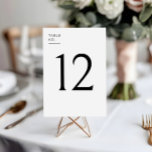 Minimalist Table Number Wedding Seating Card<br><div class="desc">Elevate your wedding celebration with our exquisitely designed minimalist table number card. This customisable piece is thoughtfully crafted to ensure a seamless and organised experience for your guests, allowing them to effortlessly locate their designated seats. Adding a touch of sophistication, it sets a refined and welcoming ambiance at your celebration....</div>