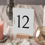 Minimalist Table Number Wedding Seating Chart Card<br><div class="desc">Elevate the elegance of your wedding celebration with this exquisitely designed minimalist table number card. This customisable piece is thoughtfully crafted to ensure a seamless and organised experience for your guests, allowing them to effortlessly locate their designated seats. The card not only serves a practical purpose but also adds a...</div>