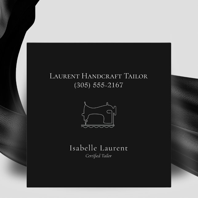 Minimalist Tailor Seamstress professional Calling Card (Creator Uploaded)