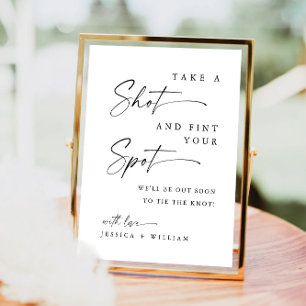 Minimalist Take a Drink Wedding Seating Sign