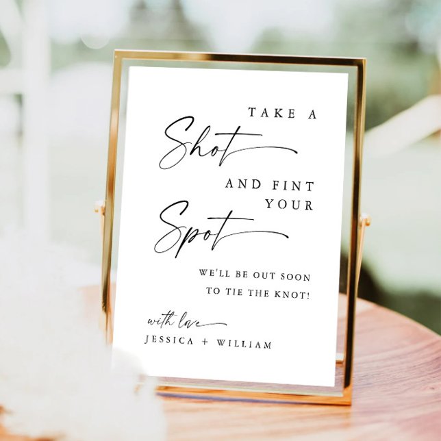 Minimalist Take a Drink Wedding Seating Sign (Creator Uploaded)