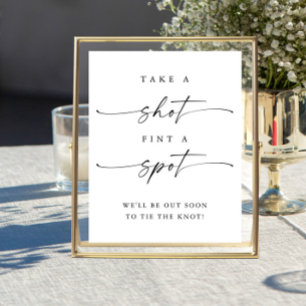 Minimalist Take a Drink Wedding Seating Sign