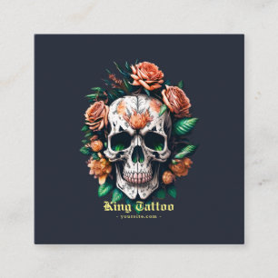 Minimalist Tattoo Artist Square Business Card