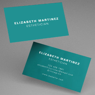 Minimalist Teal Modern Professional Customised Business Card