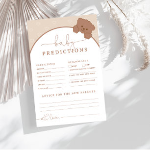 Minimalist Teddy Bear Predictions and Advice Game
