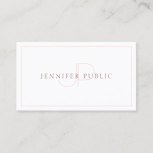 Minimalist Template Modern Monogram Professional Business Card