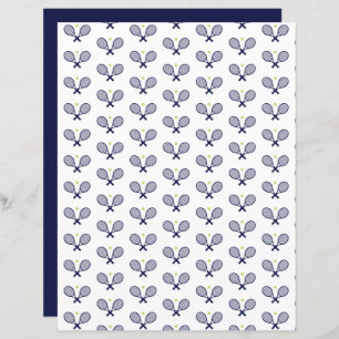 Minimalist Tennis Pattern Scrapbook Paper