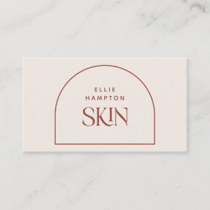 Minimalist Terracotta Arch Beauty Aesthetician Business Card