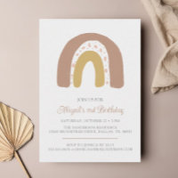 Minimalist Terracotta Boho Rainbow Birthday Party