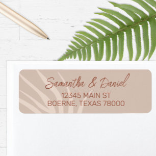 Minimalist Terracotta Boho Return Address