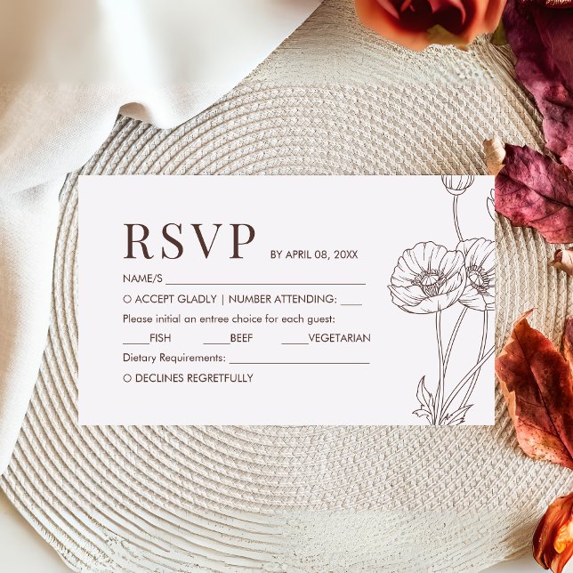 Minimalist Terracotta Boho Wedding RSVP Enclosure Card (Minimalist Boho Terracotta Wedding RSVP Card)