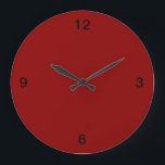 Minimalist. Terracotta. Large Clock<br><div class="desc">Minimalist style,  round wall clock,  in a striking Terracotta colour. Will enhance any room of your home.</div>