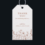 Minimalist Terracotta Wildflower Wedding Thank you Gift Tags<br><div class="desc">Simple terracotta burnt orange Modern Wedding favour tag with wildflowers. Please find more matching designs and variations from my store. And feel free to contact me for further customisation or matching items.</div>