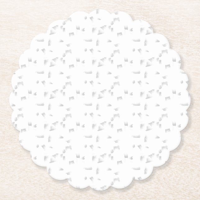 Minimalist Terrazzo Modern Paper Coasters (Front)