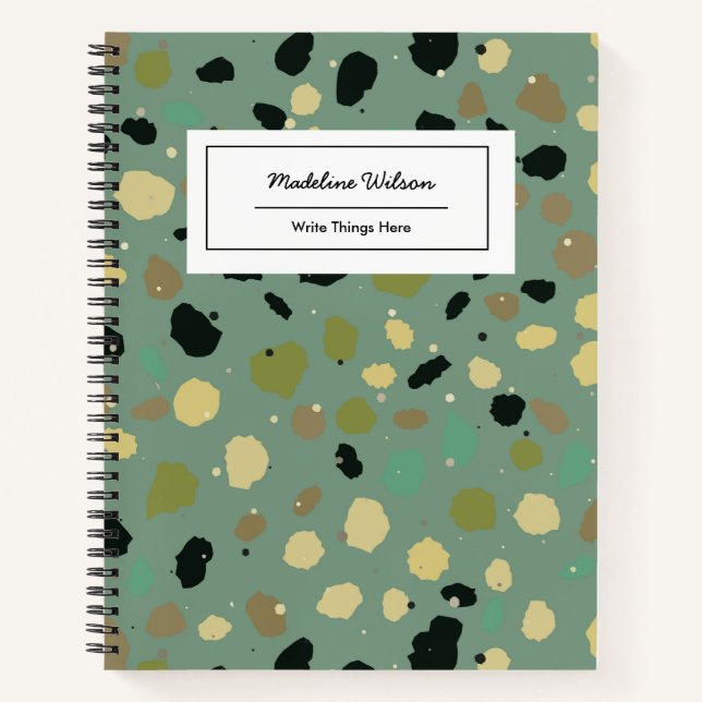 Minimalist Terrazzo Pattern Writing Pad Notebook (Front)
