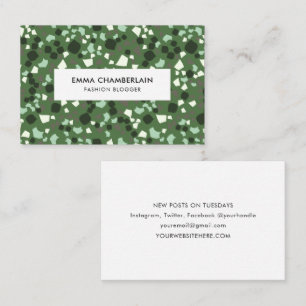 Minimalist Terrazzo Print Modern Custom Business C Card