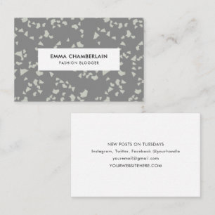 Minimalist Terrazzo Print Modern Custom Business Card