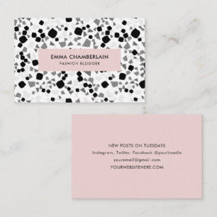 Minimalist Terrazzo Print Modern Custom Business Card