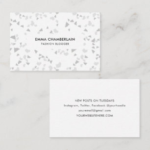 Minimalist Terrazzo Print Modern Custom Business Card