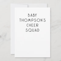 Minimalist Text Baby Name Cheer Squad
