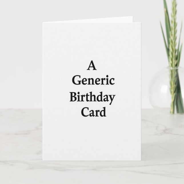Minimalist Text Birthday Card (Front)