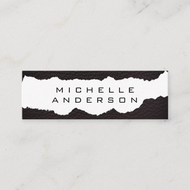 Minimalist Texture Mini Business Card (Front)