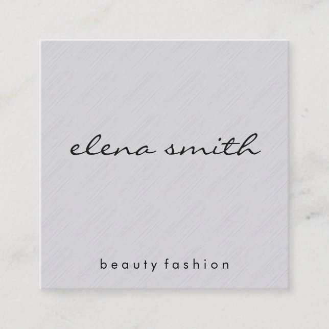 Minimalist Texture Square Business Card (Front)
