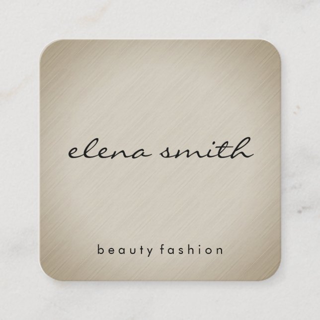Minimalist Texture Square Business Card (Front)