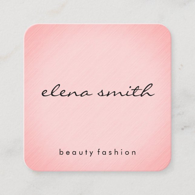 Minimalist Texture Square Business Card (Front)