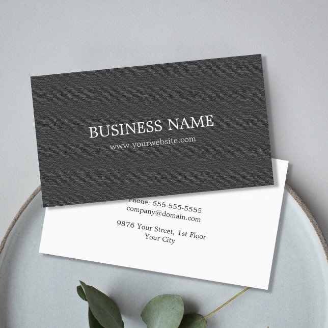 Minimalist Textured Grey Attorney Consultant Business Card (Creator Uploaded)
