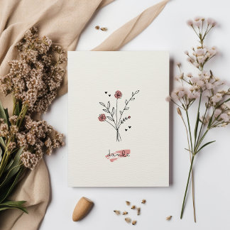 Minimalist thank-you card