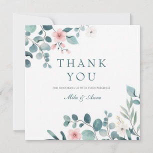 minimalist thank you card