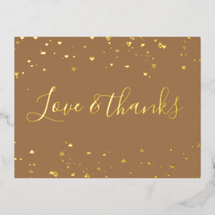 Minimalist Thank you Card with cute little hearts