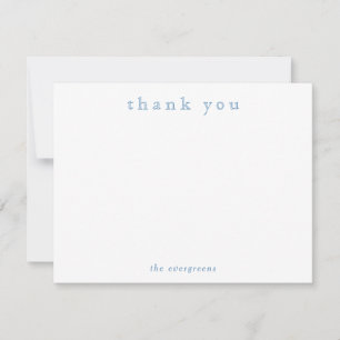 Minimalist Thank You Couples or Family Stationery Card
