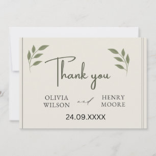 Minimalist Thank You Favour Box Holiday Card