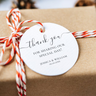 Minimalist Thank You Favour Tags
