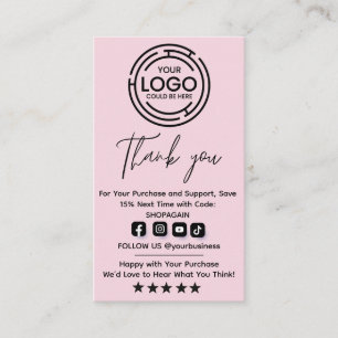 Minimalist Thank You for Your Purchase Hang Tags