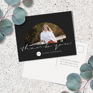 Minimalist Thank You Photo Postcard