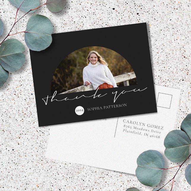 Minimalist Thank You Photo Postcard (Creator Uploaded)